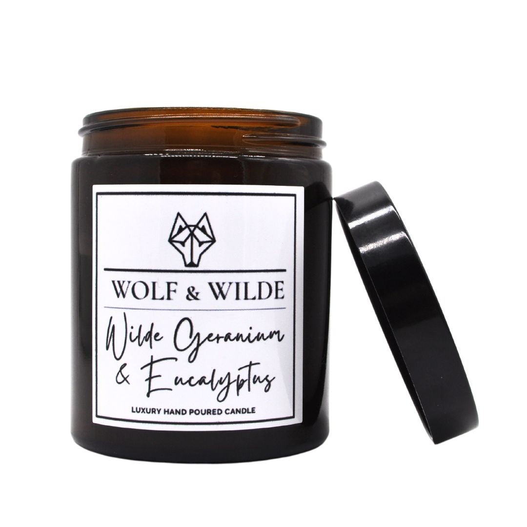 Wilde Geranium & Eucalyptus Luxury Aromatherapy Scented Candle-2