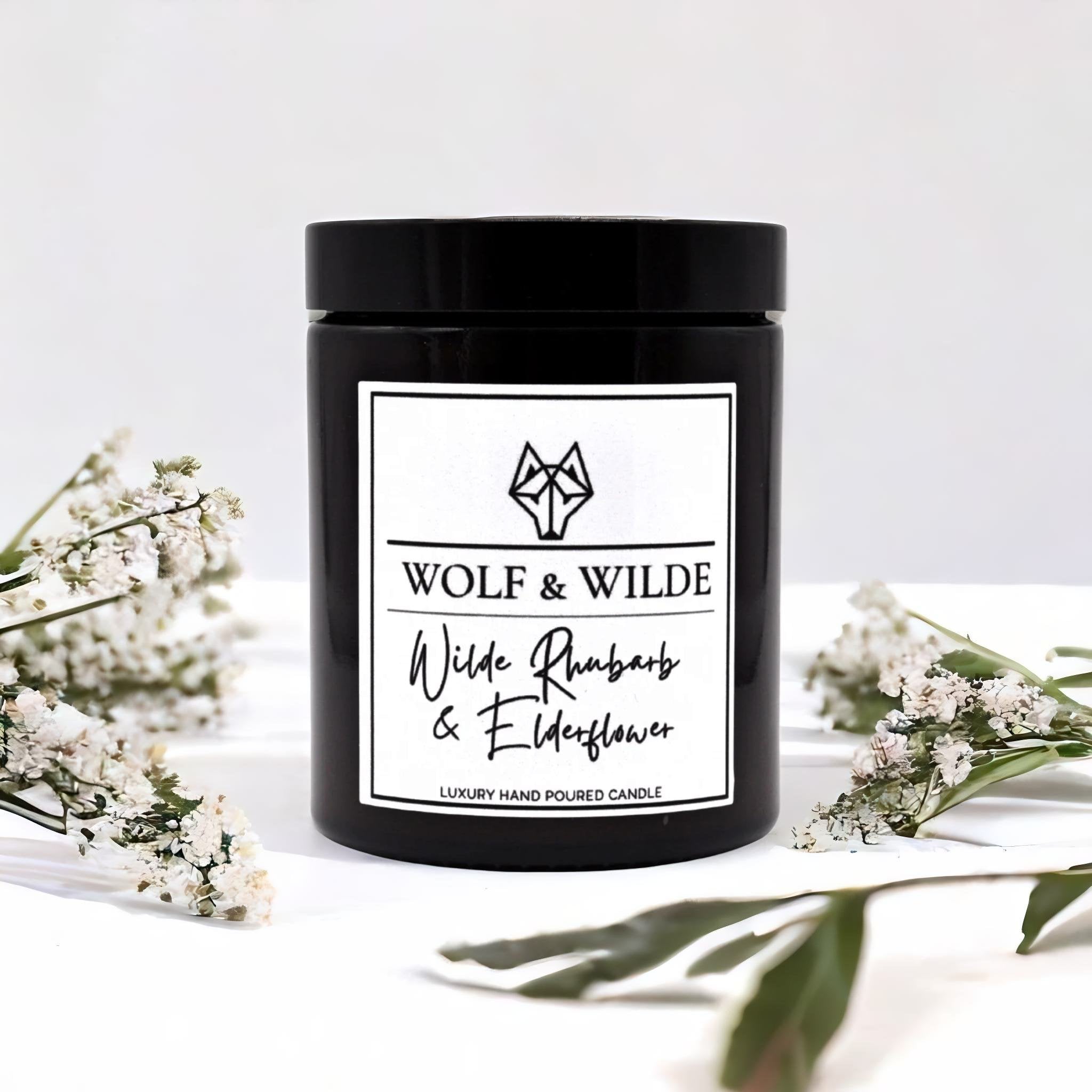 Wilde Rhubarb & Elderflower Luxury Handmade Scented Candle-0