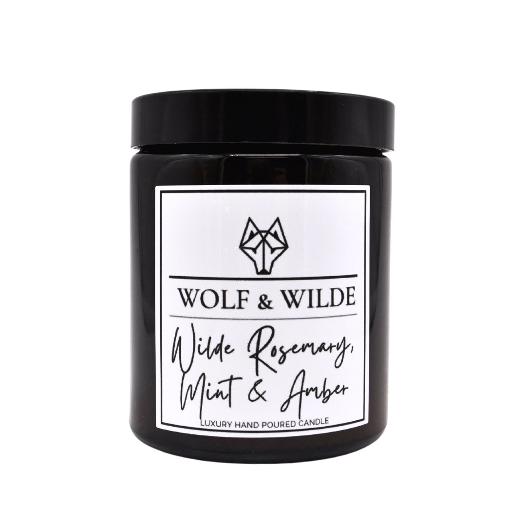 Wilde Rosemary, Mint & Amber Luxury Aromatherapy Scented Candle-1