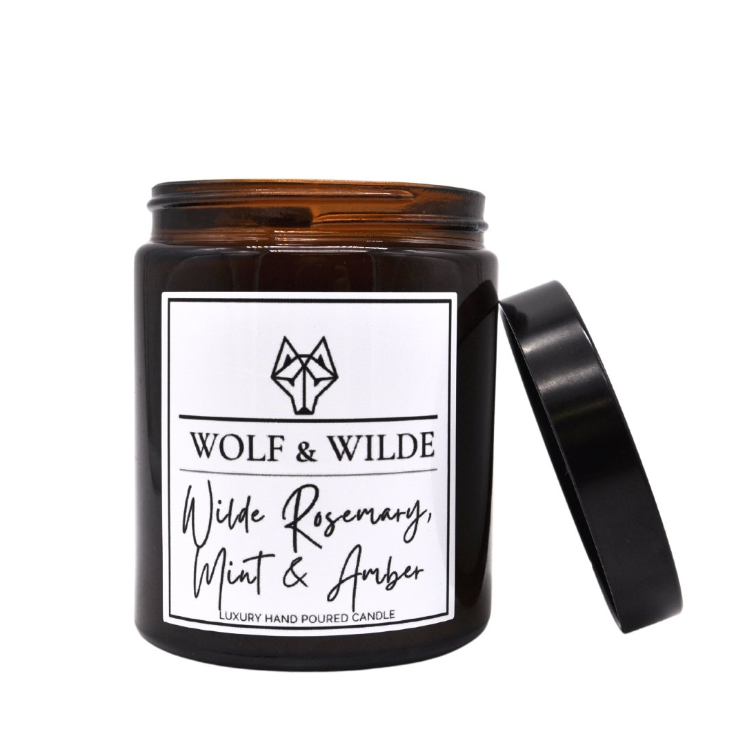 Wilde Rosemary, Mint & Amber Luxury Aromatherapy Scented Candle-3